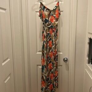 Floral Print Strapless Maxi Dress Rip Curl Size Small